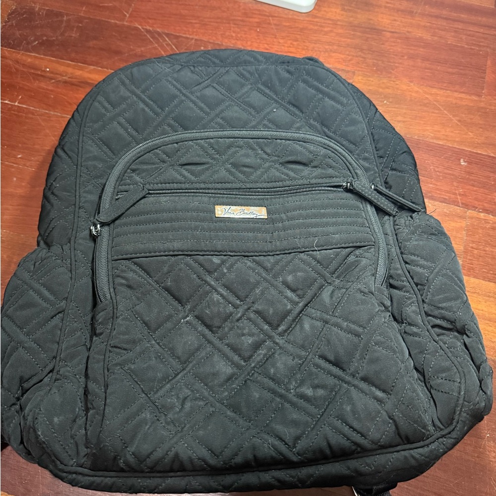 Vera Bradley- Black Quilted Backpack